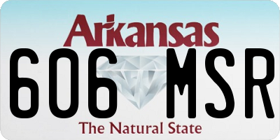 AR license plate 606MSR