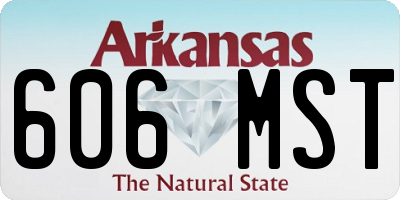 AR license plate 606MST