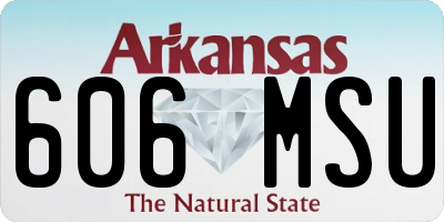 AR license plate 606MSU