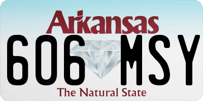 AR license plate 606MSY