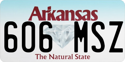 AR license plate 606MSZ