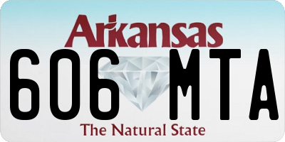 AR license plate 606MTA