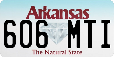 AR license plate 606MTI