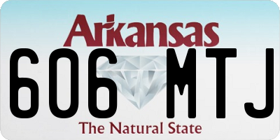 AR license plate 606MTJ