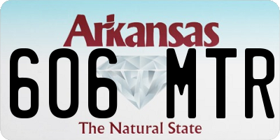 AR license plate 606MTR