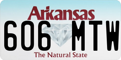 AR license plate 606MTW