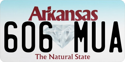 AR license plate 606MUA