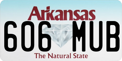 AR license plate 606MUB
