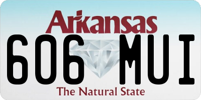 AR license plate 606MUI