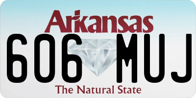 AR license plate 606MUJ
