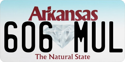 AR license plate 606MUL
