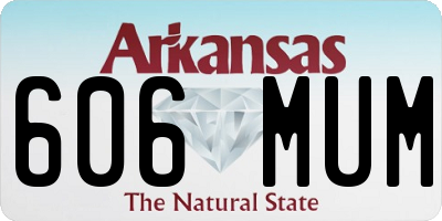 AR license plate 606MUM
