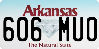 AR license plate 606MUO