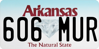 AR license plate 606MUR