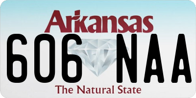 AR license plate 606NAA