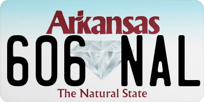 AR license plate 606NAL