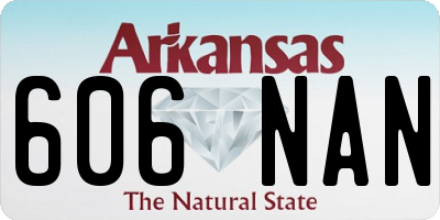 AR license plate 606NAN