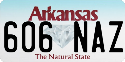 AR license plate 606NAZ