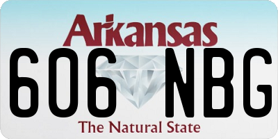 AR license plate 606NBG