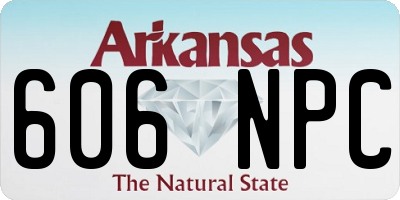 AR license plate 606NPC