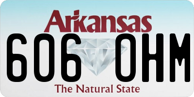 AR license plate 606OHM
