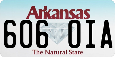 AR license plate 606OIA