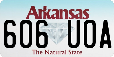 AR license plate 606UOA