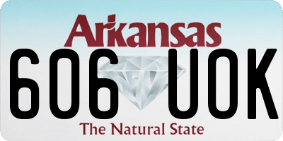AR license plate 606UOK