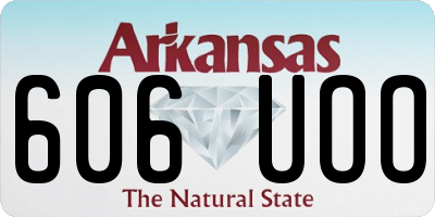 AR license plate 606UOO