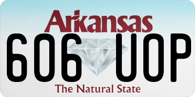 AR license plate 606UOP