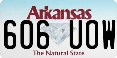 AR license plate 606UOW