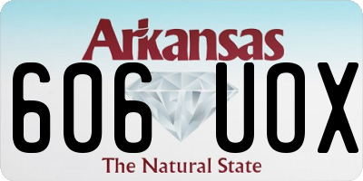AR license plate 606UOX