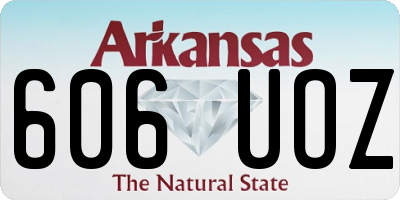 AR license plate 606UOZ
