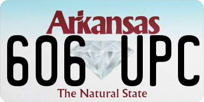 AR license plate 606UPC