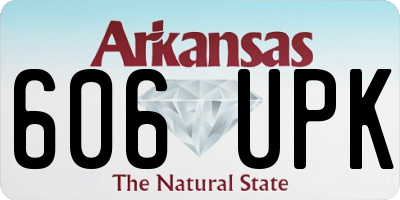 AR license plate 606UPK