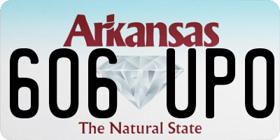 AR license plate 606UPO