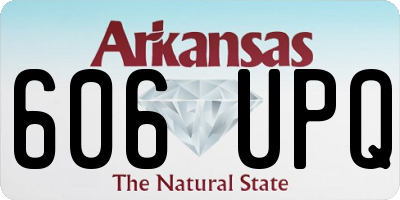 AR license plate 606UPQ