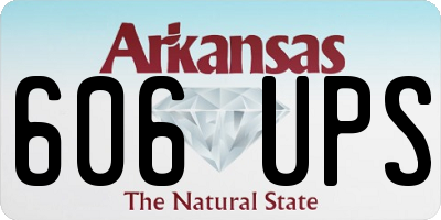 AR license plate 606UPS
