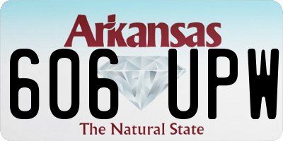 AR license plate 606UPW
