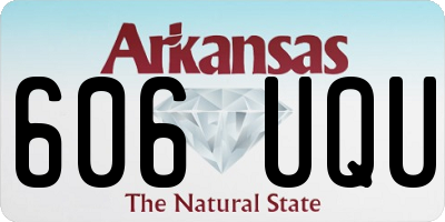 AR license plate 606UQU