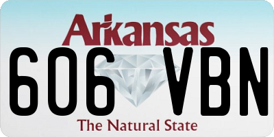 AR license plate 606VBN