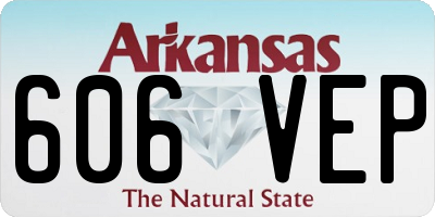 AR license plate 606VEP