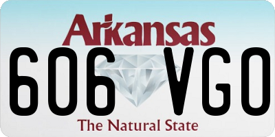 AR license plate 606VGO