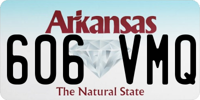AR license plate 606VMQ