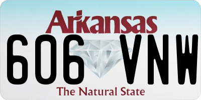 AR license plate 606VNW