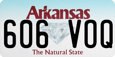 AR license plate 606VOQ