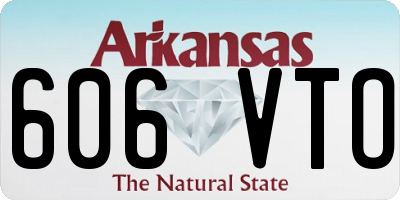 AR license plate 606VTO