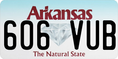 AR license plate 606VUB