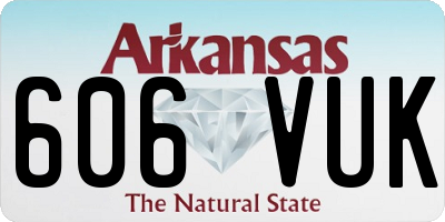 AR license plate 606VUK