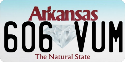 AR license plate 606VUM